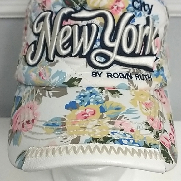 Robin Ruth "New York" City Floral Baseball Cap Hat - Picture 3 of 12